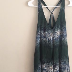 UO Green Snakeskin Ecote Dress